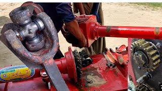 Amazing Repairing of Rotavator PTO Shaft Cross  How Rotavator Cross Axle Seal Size Replace [upl. by Nairrad708]