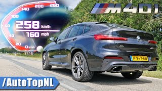 BMW X4 M40i 0258KMH ACCELERATION TOP SPEED amp SOUND by AutoTopNL [upl. by Dnomyaw]