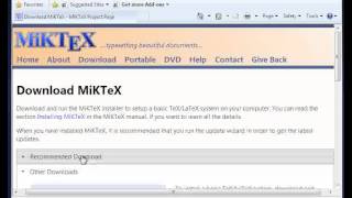 MikTex Basic install plus create a simple LaTeX document with TexWorks [upl. by Atisor648]