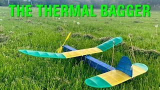 Thermal Bagger Old Time Stick Rubberpowered Model Airplane [upl. by Eeresid304]