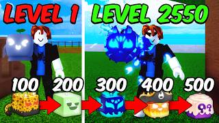 Noob To MAX LEVEL But Every 100 Level My Fruit Changes in Blox Fruits FULL MOVIE [upl. by Arbuckle]