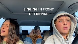 Singing in front of friends and family priceless reactions [upl. by Nanny]