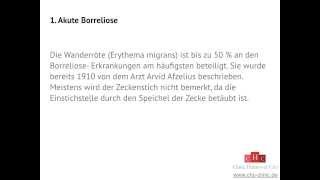 Borreliose Stadien  CHC Klinik Borreliose Klinik amp Zentrum [upl. by Neeneg]