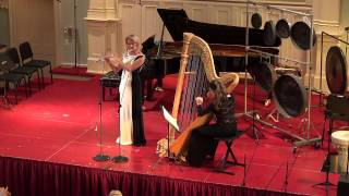 Gabriel Fauré  Morceau de concours for Flute and Harp 1898 BCMF 2014 [upl. by Herald]