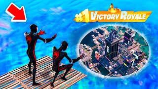 Je FAIS une SKYBASE avec les POUVOIRS de SPIDERMAN sur Fortnite [upl. by Leunad991]