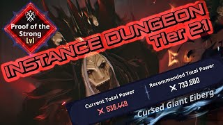 PoS Lv 1 Cursed Giant Eiberg Tier 21 Cleared Using 536k Total Power【Solo Leveling Arise】 [upl. by Issor375]