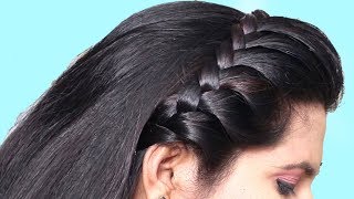 How to do Side French Braid Hairstyle tutorial 2019  Easy Hairstyle for Long Hair 2019 [upl. by Elatia137]