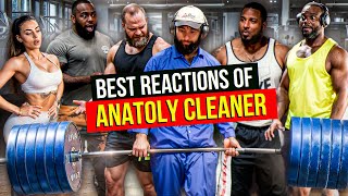 BEST REACTIONS of ANATOLY CLEANER  Elite Powerlifter Pretended to be a CLEANER in Gym Prank [upl. by Allac]