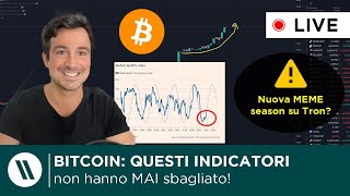 BITCOIN QUESTI INDICATORI NON HANNO MAI SBAGLIATO E DICONO CHE [upl. by Ellerihs]