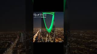 Kingdom Tower Riyadh  4K drone view  Riyadh Roamers [upl. by Haimrej]