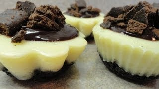 Mint Cookie Mini Cheesecakes Using Girl Scout Thin Mint Cookies [upl. by Malita283]