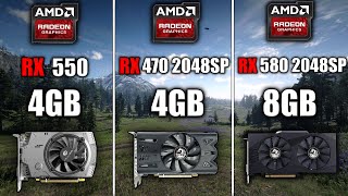 RX 550 vs RX 470 vs RX 580  TESTE EM 10 JOGOS [upl. by Rosecan]