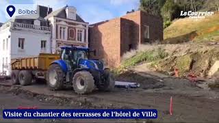 Visite du chantier des terrasses de lhôtel de Ville à Bolbec [upl. by Marco]