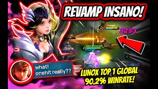 ¡LUNOX REVAMP ES PERMABAN LUNOX TOP 1 GLOBAL 902 WINRATE  MOBILE LEGENDS [upl. by Gabby]