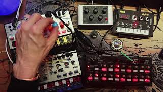 Korg Volca Modular Korg SQ1 Korg Volca Bass 🐾 Meandering Steps Jamuary ambient jam [upl. by Lurleen455]