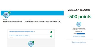 Platform Developer I Certification Maintenance Pd1 Winter 24  Salesforce Trailhead [upl. by Ulises]