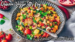 QuinoaGemüsePfanne  20Minuten Rezept  Vegan Orientalisch Marokkanisch [upl. by Henley]