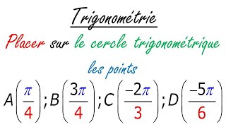 Comment placer les abscisses curvilignes sur le cercle trigonométrique [upl. by Graniah]