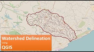 Delineation of River Network and Watershed using QGIS How to use DEM to delineate Drainage basin [upl. by Nylasej]