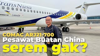 Aman Gak Sih Naik Pesawat Buatan China Trip Ke Bali Naik COMAC ARJ21700 Milik Transnusa [upl. by Ebner]