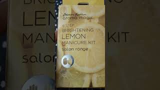 Aroma magic brightening lemon manicure kityoutubeshorts facail [upl. by Nanine]