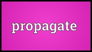 Propagate Meaning [upl. by Dilly333]