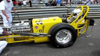 MOONEYES dragster  crash at CHIMAY 2012 [upl. by Ivette]