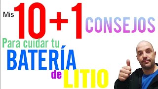 10 CONSEJOS PARA CUIDAR LA BATERIA de litio [upl. by Hannis130]