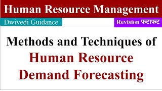 HR Demand Forecasting Methods HR Demand Forecasting Techniques Human Resource Management hrm bba [upl. by Airakaz]