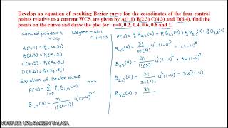 Numerical problem on Bezier curves [upl. by Cherish325]