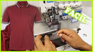 COMO PONER PECHERA Y CUELLO EN POLO TIPO CAMISEROTips De Confeccioón [upl. by Mikel232]