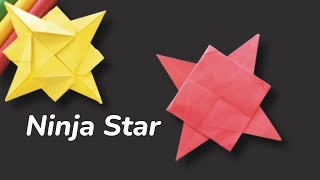 How to make an easy origami Ninja Star  Origami Ninja Stars  origami paper crafts [upl. by Prudi]