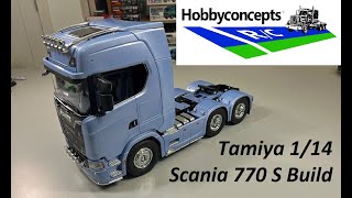 New Tamiya 114 Scania 770 S 6x4 Semi Truck Build [upl. by Annam]