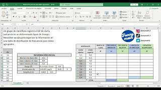 Tabla de Frecuencias para Datos Agrupados en Excel  Tutorial paso a paso [upl. by Mailli906]