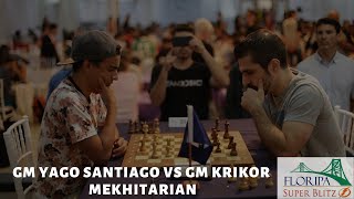 GM Yago Santiago vs GM Krikor Mekhitarian  Final lutado  Floripa Super Blitz 2020 [upl. by Anwadal]