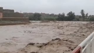 فيضانات قوية تجتاح ولاية النعامة بالجزائر شاهد السيول الجارفة ⛈️⛈️⛈️ [upl. by Octave]