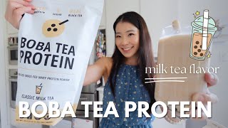 boba tea protein milk tea flavor review healthy boba milk tea recipe [upl. by Kristy134]