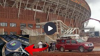 ⚠️Exposed  CAN 2022 images from this Friday which show that the Olembe stadium is not yet ready [upl. by Eicyac]