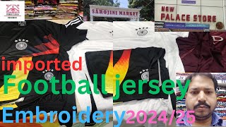 imported Football jersey with embroidery 202425  Sarojini Nagar Market shop 16 Delhi best price [upl. by Dagnah6]