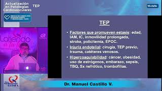 Clases 2024 Tromboembolismo Pulmonar  Dr Manuel Castillo [upl. by Files]