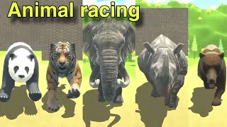 Near Threatened Colored Animals Rhino Speed Race in Planet Zoo [upl. by Nolahs801]