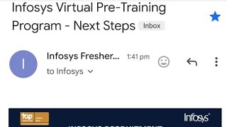 Infosys virtual pretraining program  next step for DSE role candidates [upl. by Clute]