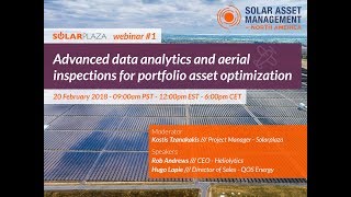 Solarplaza Webinar Advanced Data Analytics and Aerial Inspections for Portfolio Asset Optimization [upl. by Nayrbo634]