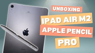 Unboxing iPad Air M2 11” and Apple Pencil Pro  ASMR Experience  Engraved Edition [upl. by Aiyot295]