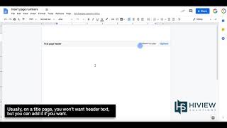 How to customize headers footers and page numbers in Docs [upl. by Lawson]