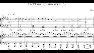 BMS End Time piano version score [upl. by Nishi]