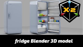 fridge Blender 3D model [upl. by Saunderson]