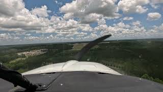 Mooney M20J Crosswind Landing  KHEG [upl. by Enneirb873]