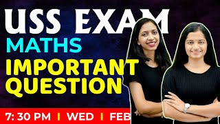 USS Exam Maths  Important Questions  Exam Winner USS [upl. by Trebreh504]