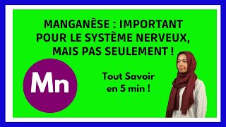 Quel est le rôle du MANGANESE  Bienfaits et aliments riches en manganèse en moins de 5 min [upl. by Herminia215]